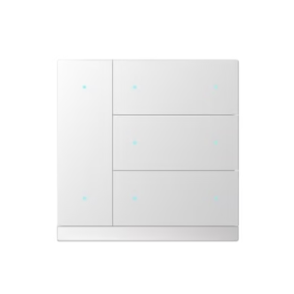 GreenControls KNX Waltz push button, 4fold, SILVER