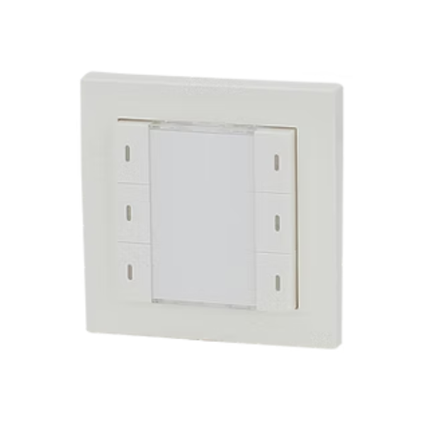 GreenControls 3 Fold Push Button, WHITE, no frame