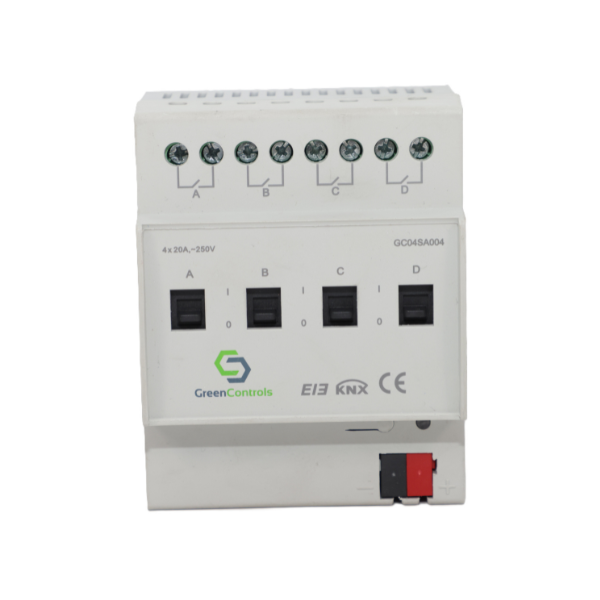 GreenControls Switching Actuator, 4 channel, 20A with Current Detection