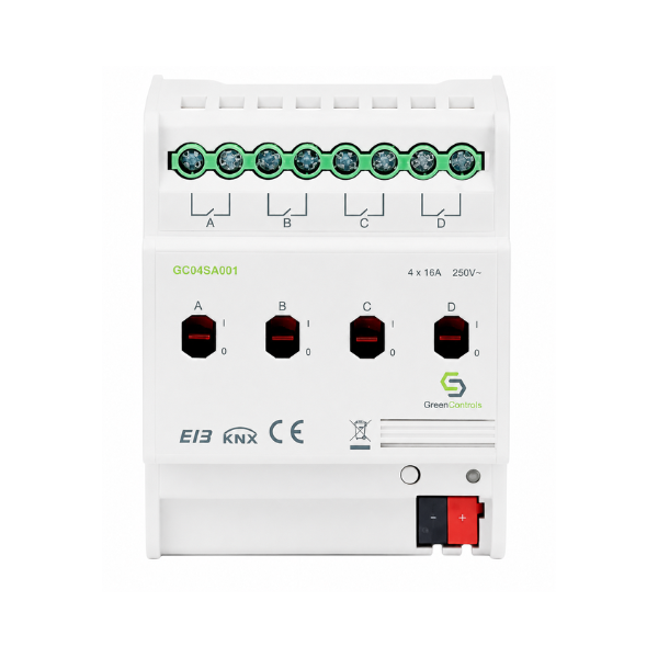 GreenControls Switching Actuator, 4 channel, 16A