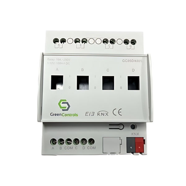 GreenControls Dimming Actuator, 1-10V, 4 channel, 6A