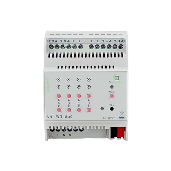 GreenControls Shutter Actuator, 4 channel, 6A 230V