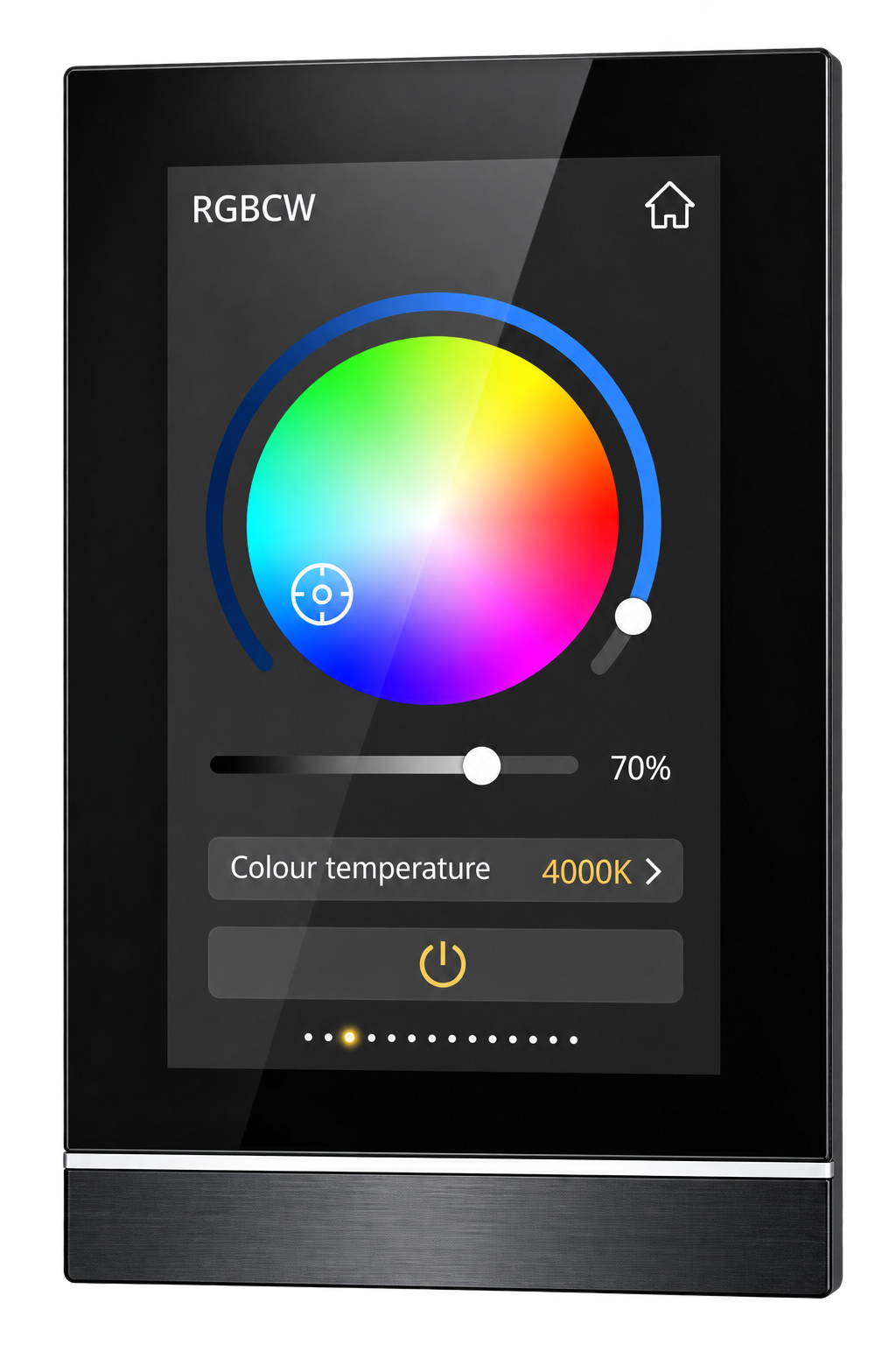 Touch Panel 5 inch, BLACK FRAME – front view