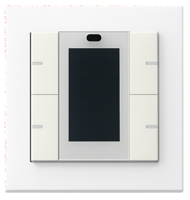 KNX Push Button Sensor with Display, 55mm, 2 Gang, Secure – front view