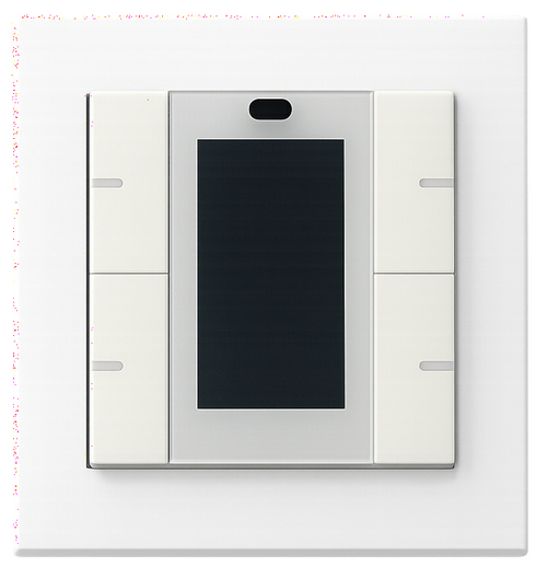 KNX Push Button Sensor with Display, 55mm, 2 Gang, Secure – front view
