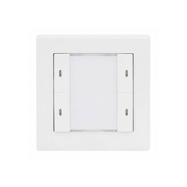 GreenControls 2 Fold Push Button, WHITE, no frame