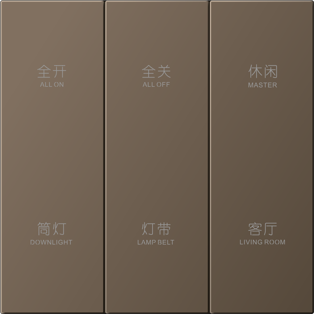 3-Fold 6-Button Panel