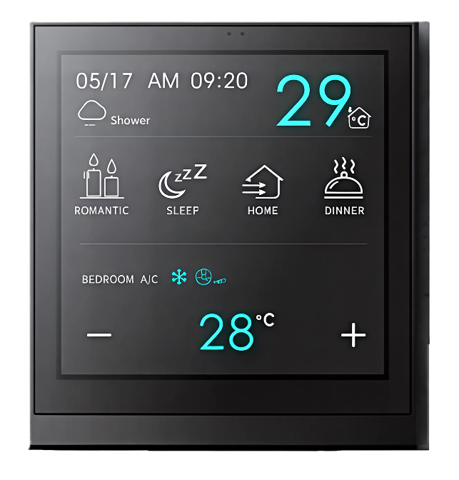 GreenControls Touch Panel 4 inch, SILVER FRAME